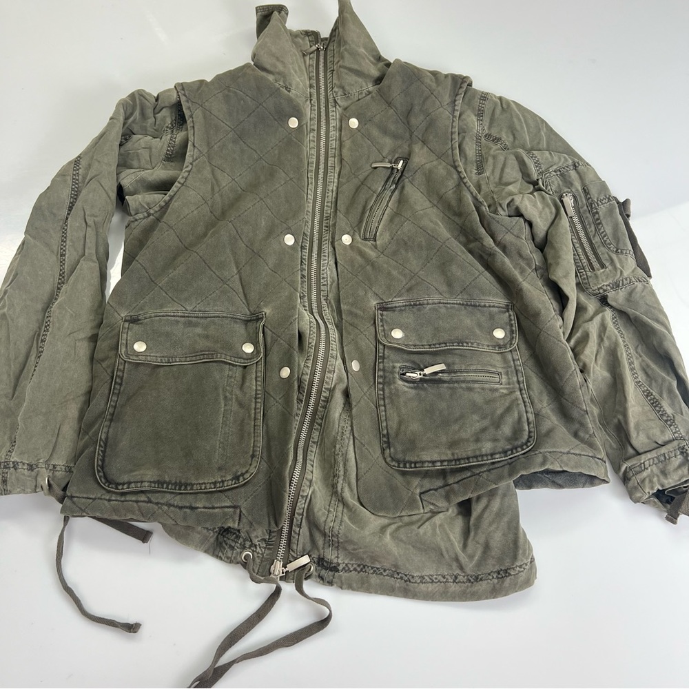 Go silk men’s khaki vest jacket XS L11-30
